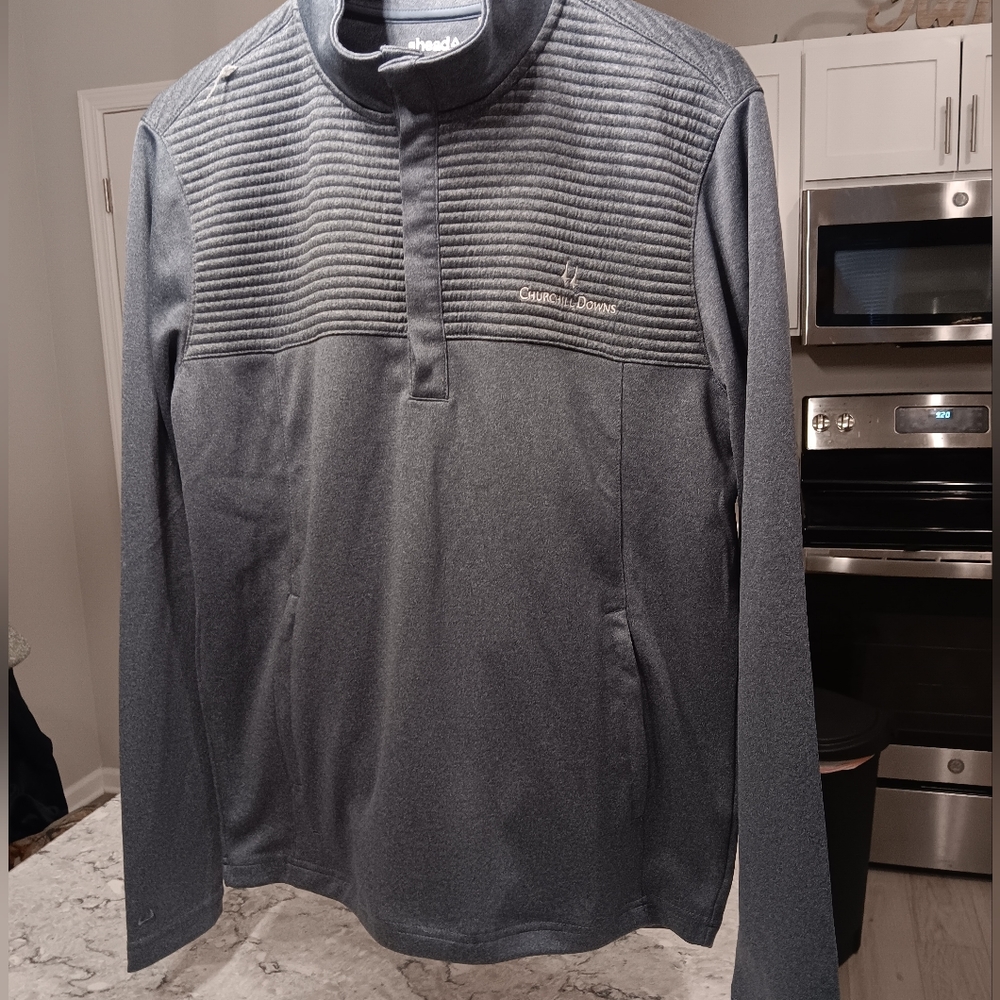 Ahead 1/4 zip pullover adult small gray